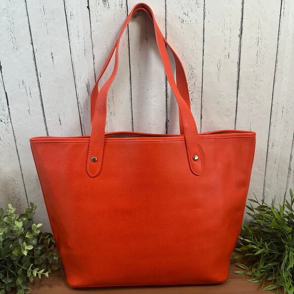 Lauren Ralph Lauren Orange Tote Bag with Wristlet - Picture 2 of 10